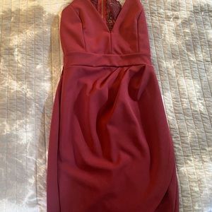 Maroon Mini Dress